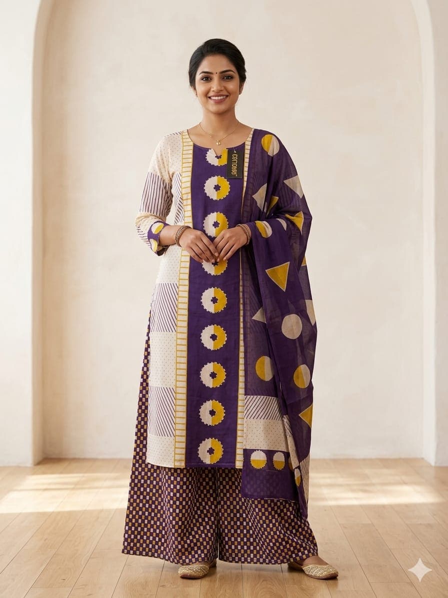 3-piece ethnic salwar suit set 