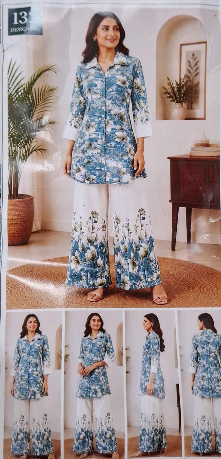 two-piece floral co-ord set,