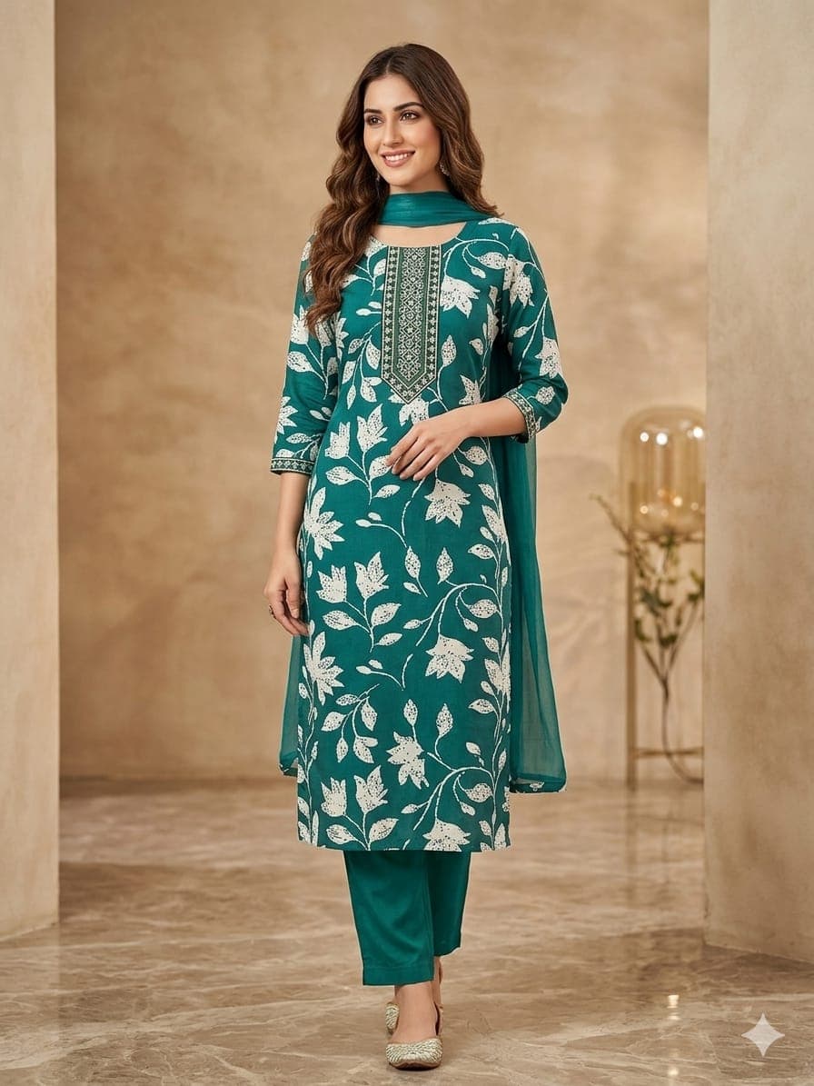 three-piece ethnic kurta 