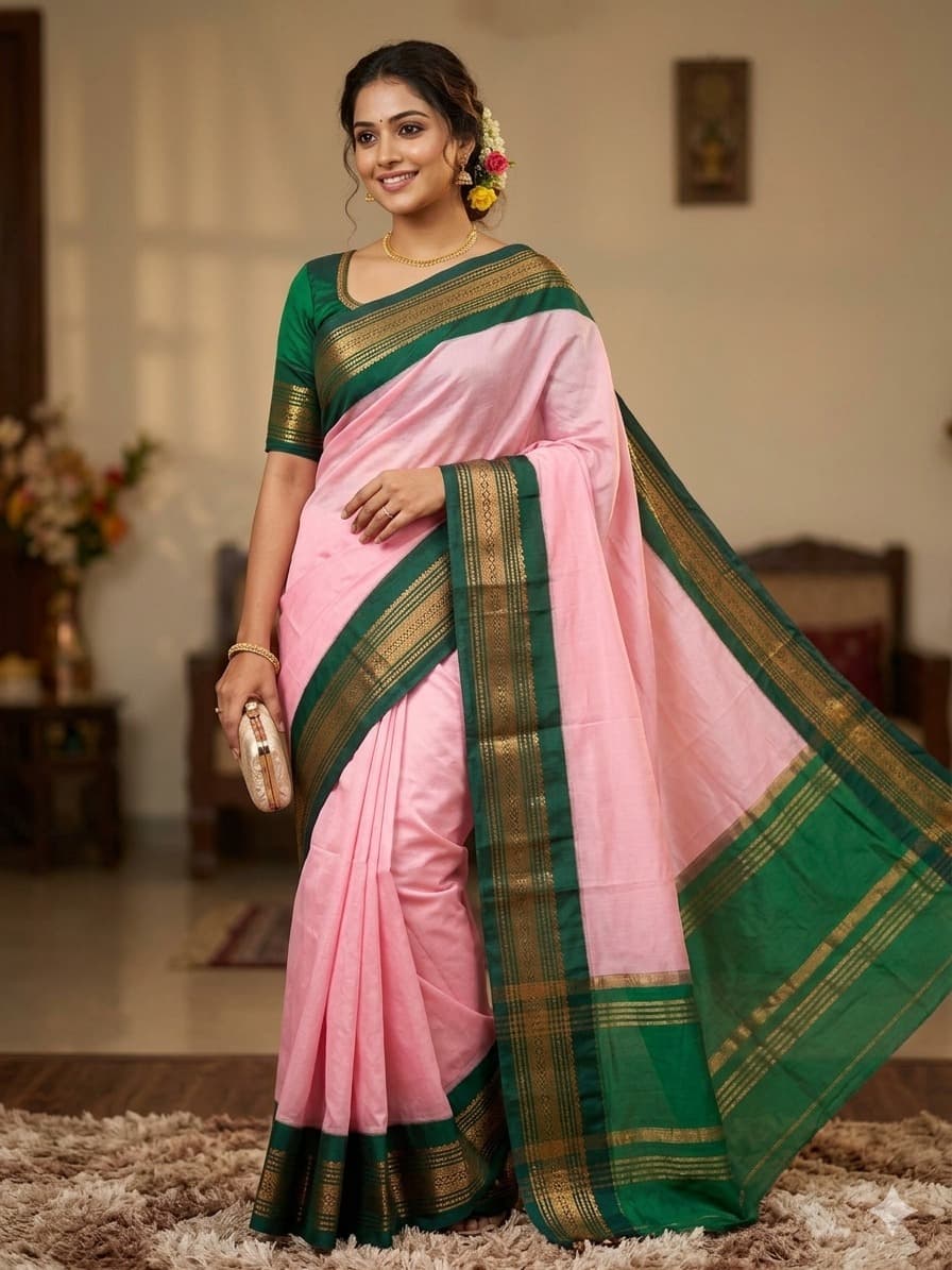 Pin Silk Saree