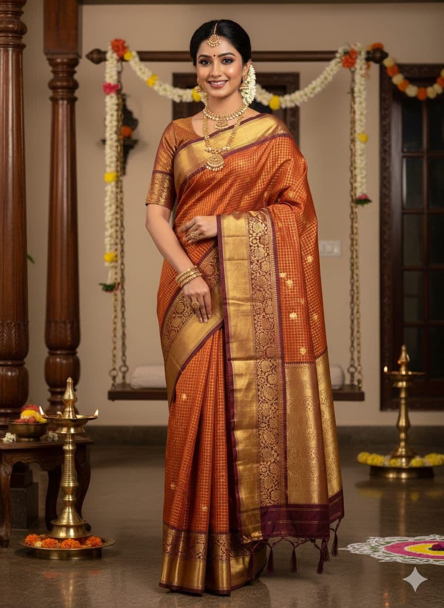 Orange Saree