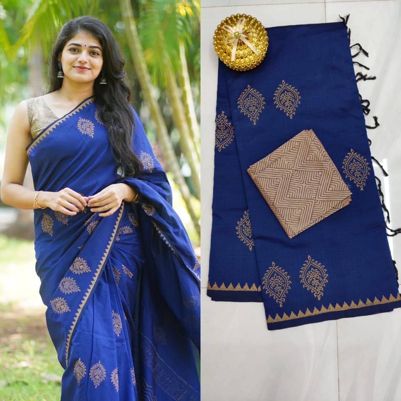 Blue Designer Saree